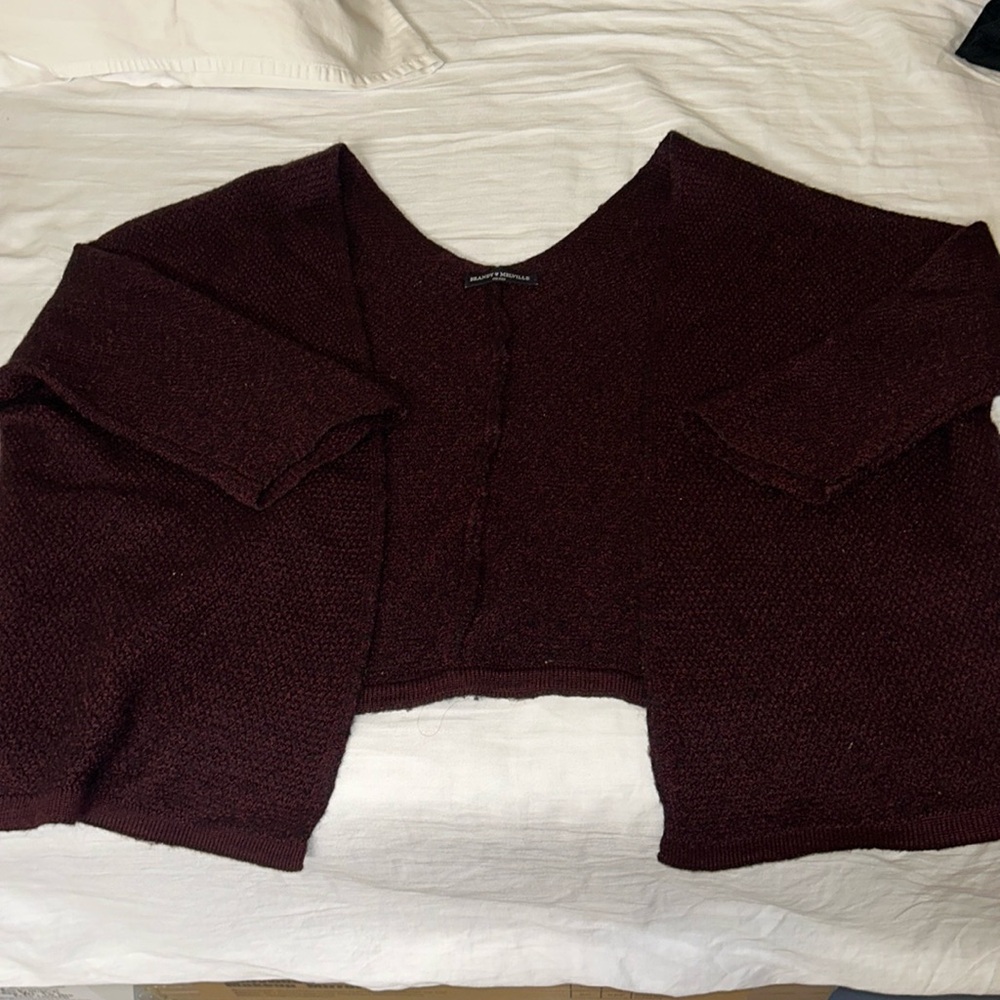 Brandy Melville burgundy cardigan